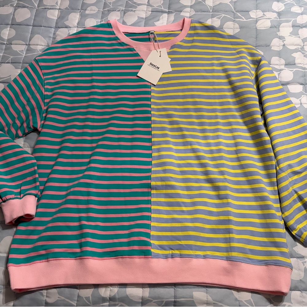 Colorful Striped Sweatshirt